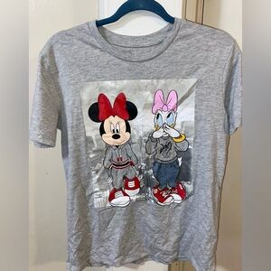 Disney Gray Tee with Minnie and Daisy